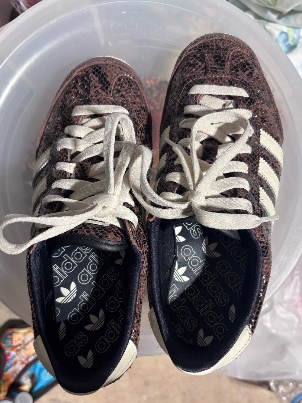 adidas Brown Snake-Print Tokyo
